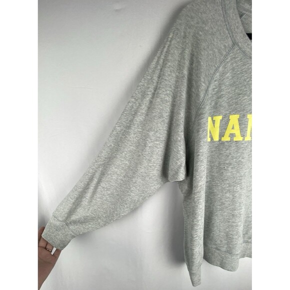 J.CREW Sweatshirt Womens Large Gray Namaste Graphic Print 100% Cotton Crew‎ Neck - Picture 4 of 11